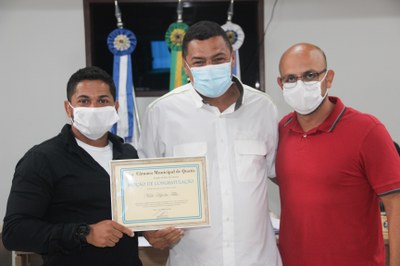 Presidente Paulo Vitor, Vereador eleito Nildinho e Vereador Aluísio