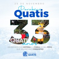🎉 Parabéns, Quatis! 33 anos de história! 🎉