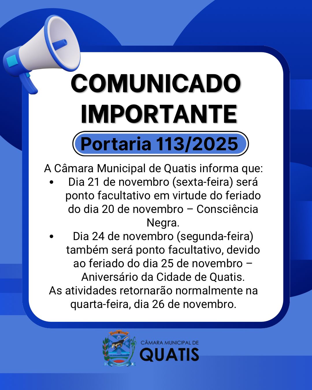 📢 Comunicado Importante