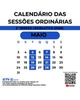 CALENDÁIO MÊS DE MAIO