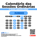 Calendário das Sessões Ordinárias 