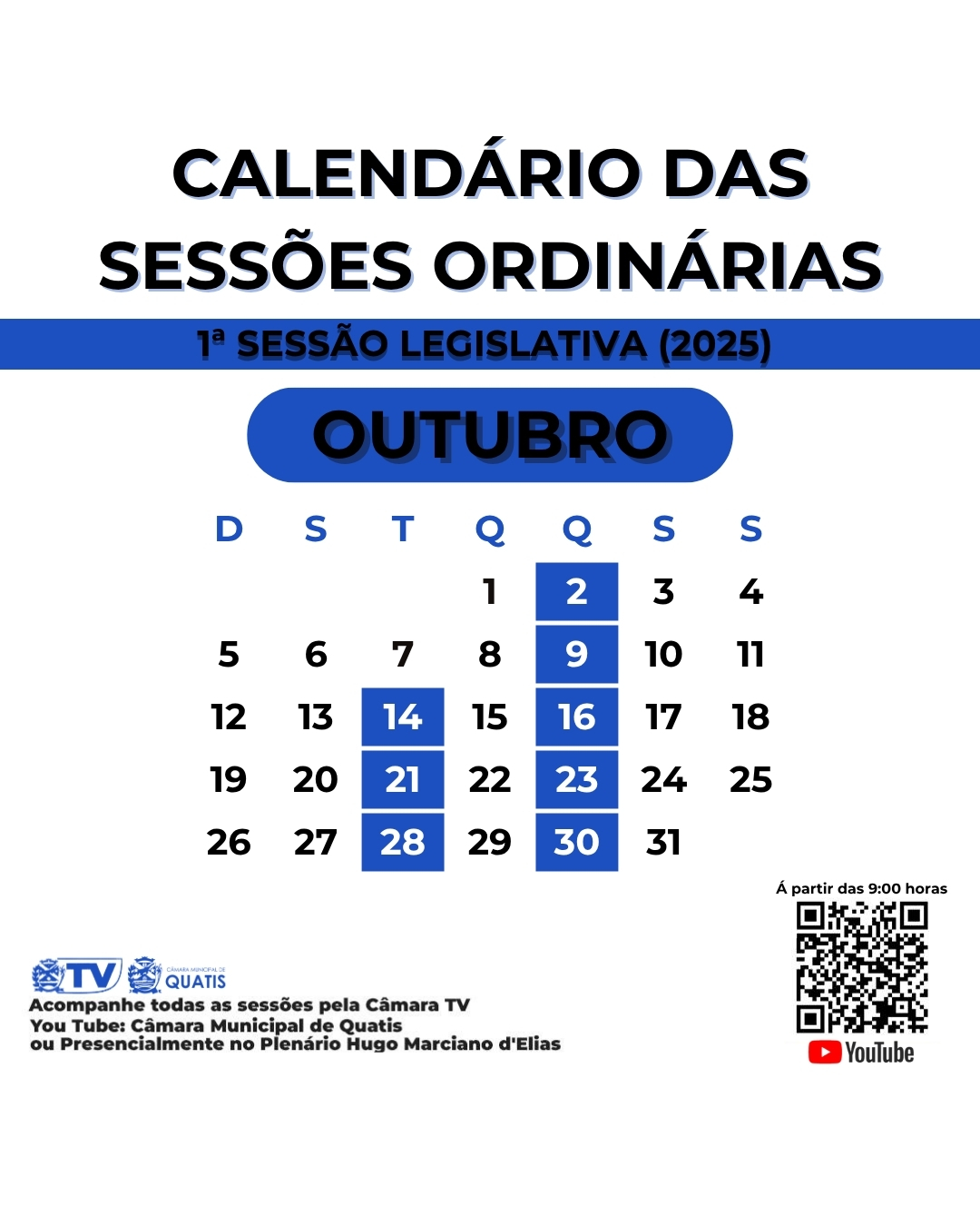 Calendário do mês