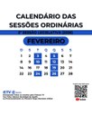Calendário do mês de fevereiro de 2026