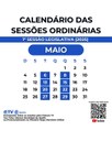 Calendário do mês de Maio 