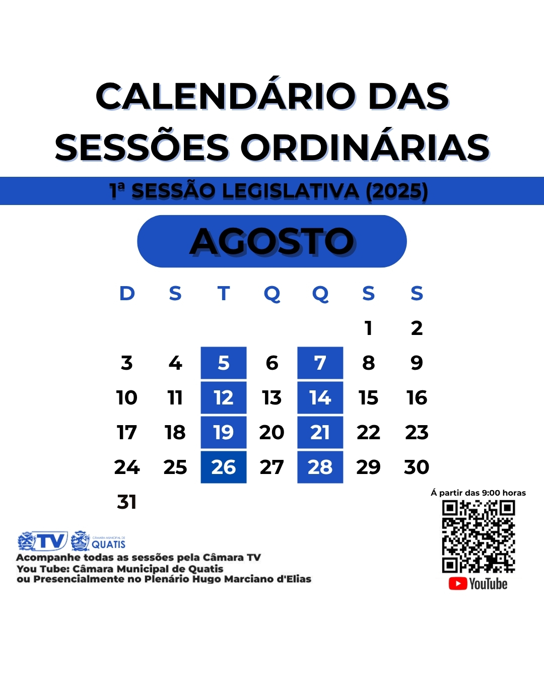 CALENDÁRIO DO MÊS