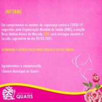 INFORME - Moção Rosa Idalina Nunes Macedo