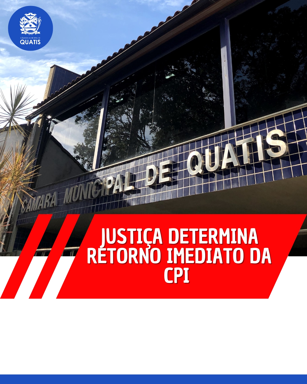 JUSTIÇA DETERMINA RETORNO IMEDIATO DA CPI 