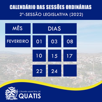 Calendário das Sessões